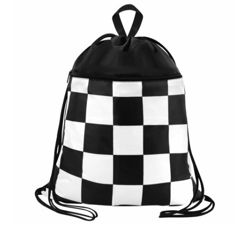 Мешок для обуви BRAUBERG БОЛЬШОЙ, с ручкой, карман на молнии, сетка, 49х41 см, 