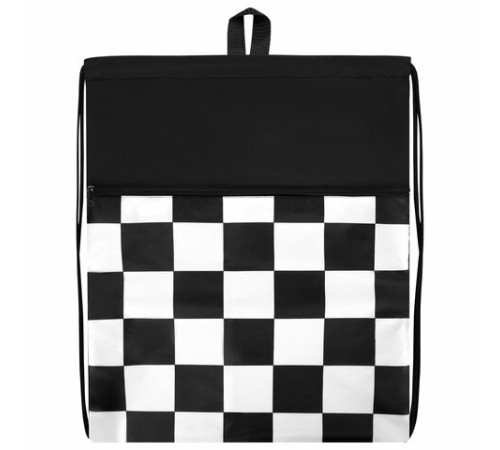 Мешок для обуви BRAUBERG БОЛЬШОЙ, с ручкой, карман на молнии, сетка, 49х41 см, 