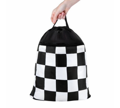 Мешок для обуви BRAUBERG БОЛЬШОЙ, с ручкой, карман на молнии, сетка, 49х41 см, 