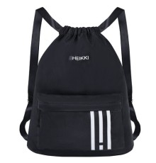 Рюкзак спортивный мешок HEIKKI CASUAL (ХЕЙКИ) с дополнительным карманом, 44х34 см, 