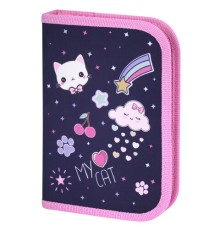 Пенал ПИФАГОР, 1 отделение, полиэстер, 19х13 см, 