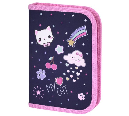 Пенал ПИФАГОР, 1 отделение, полиэстер, 19х13 см, 