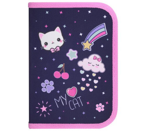 Пенал ПИФАГОР, 1 отделение, полиэстер, 19х13 см, 