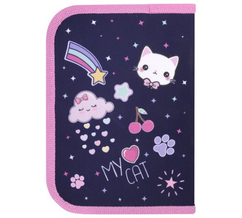 Пенал ПИФАГОР, 1 отделение, полиэстер, 19х13 см, 