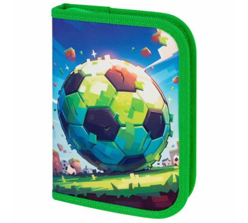 Пенал ПИФАГОР, 1 отделение, 1 откидная планка, полиэстер, 19х13 см, 