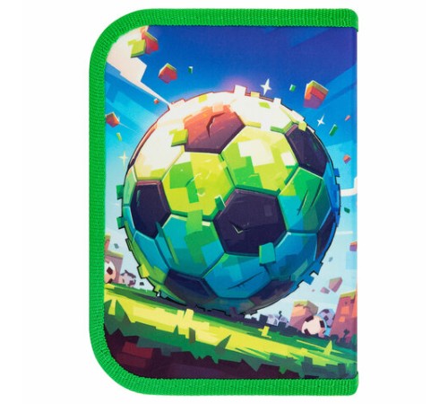 Пенал ПИФАГОР, 1 отделение, 1 откидная планка, полиэстер, 19х13 см, 