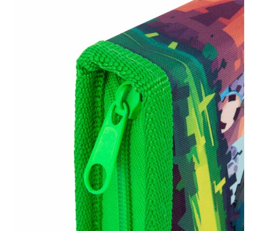 Пенал ПИФАГОР, 1 отделение, 1 откидная планка, полиэстер, 19х13 см, 