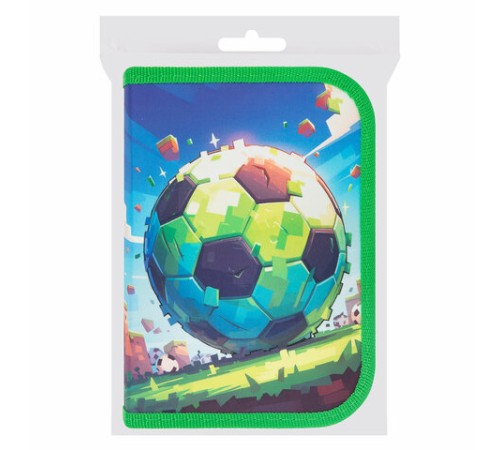 Пенал ПИФАГОР, 1 отделение, 1 откидная планка, полиэстер, 19х13 см, 