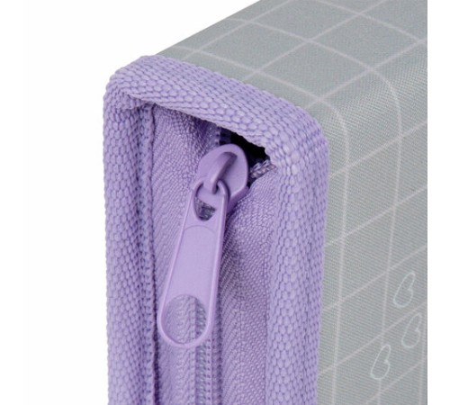 Пенал ПИФАГОР, 1 отделение, 2 откидные планки, полиэстер, 20х14 см, 