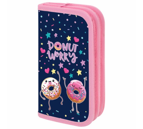 Пенал ПИФАГОР, 2 отделения, ламинированный картон, 19х11 см, 