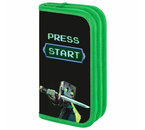 Пенал ПИФАГОР, 2 отделения, ламинированный картон, 19х11 см, 