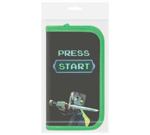 Пенал ПИФАГОР, 2 отделения, ламинированный картон, 19х11 см, 