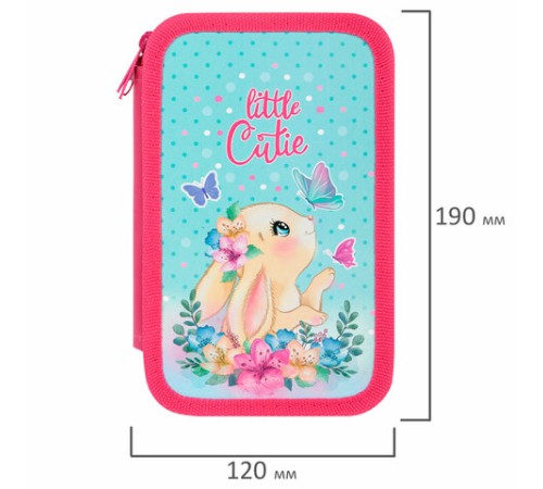 Пенал ПИФАГОР, 3 отделения, ламинированный картон, 19х11 см, 