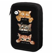 Пенал ПИФАГОР, 3 отделения, ламинированный картон, 19х11 см, 