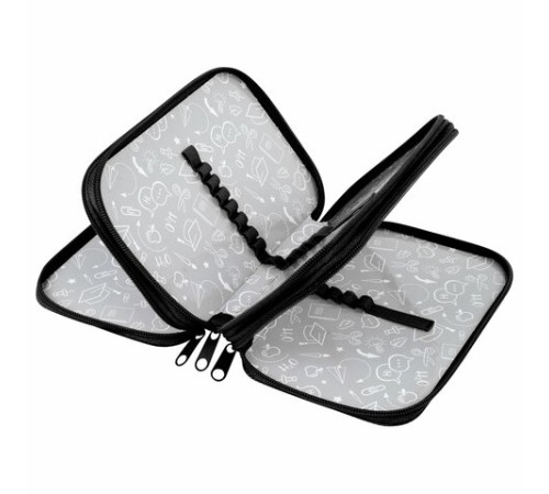 Пенал ПИФАГОР, 3 отделения, ламинированный картон, 19х11 см, 