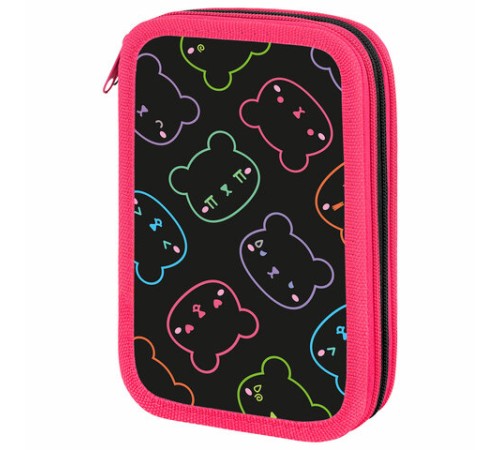 Пенал ПИФАГОР, 3 отделения, ламинированный картон, 19х11 см, 