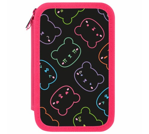 Пенал ПИФАГОР, 3 отделения, ламинированный картон, 19х11 см, 