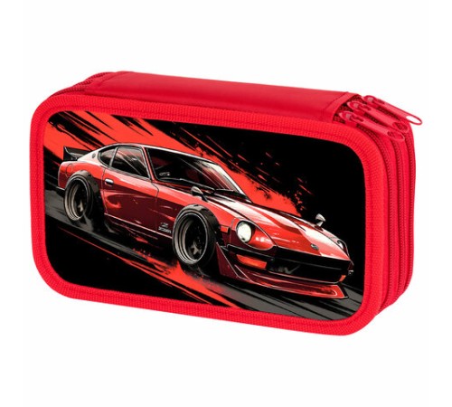 Пенал ПИФАГОР, 3 отделения, ламинированный картон, 19х11 см, 