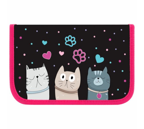 Пенал ЮНЛАНДИЯ, 1 отделение, картон с эффектом soft-touch, 19х11 см, 