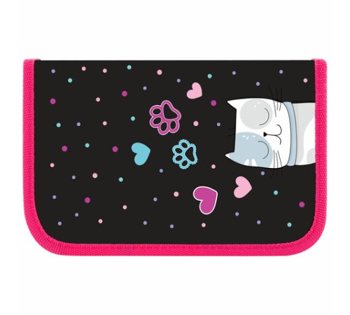 Пенал ЮНЛАНДИЯ, 1 отделение, картон с эффектом soft-touch, 19х11 см, 