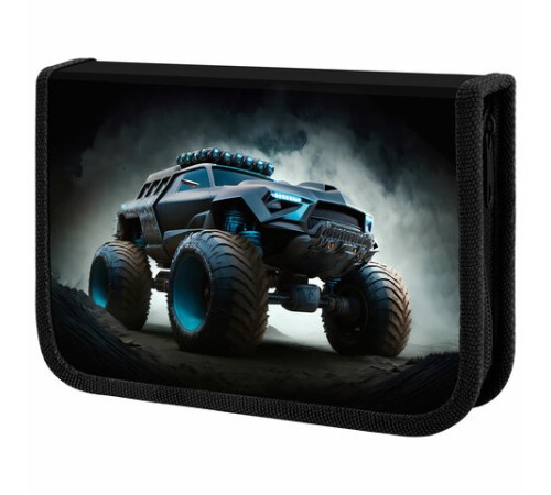 Пенал ЮНЛАНДИЯ, 1 отделение, картон с эффектом soft-touch, 19х11 см, 