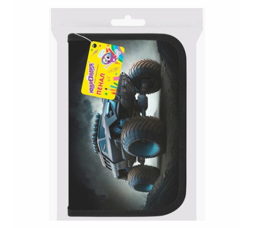 Пенал ЮНЛАНДИЯ, 1 отделение, картон с эффектом soft-touch, 19х11 см, 