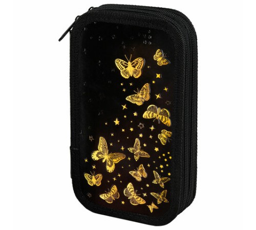 Пенал ЮНЛАНДИЯ, 2 отделения, ламинированный картон, конгрев, 19х11 см, 