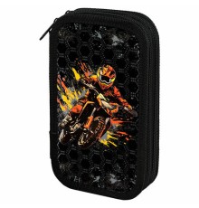 Пенал ЮНЛАНДИЯ, 2 отделения, ламинированный картон, конгрев, 19х11 см, 