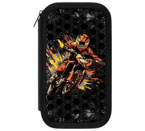 Пенал ЮНЛАНДИЯ, 2 отделения, ламинированный картон, конгрев, 19х11 см, 