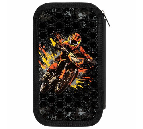 Пенал ЮНЛАНДИЯ, 2 отделения, ламинированный картон, конгрев, 19х11 см, 