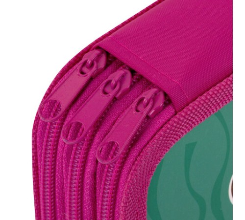 Пенал ЮНЛАНДИЯ, 3 отделения, картон с эффектом soft-touch, 19х11 см, 