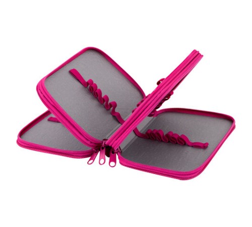 Пенал ЮНЛАНДИЯ, 3 отделения, картон с эффектом soft-touch, 19х11 см, 