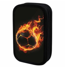 Пенал ЮНЛАНДИЯ, 3 отделения, картон с эффектом soft-touch, 19х11 см, 