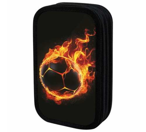 Пенал ЮНЛАНДИЯ, 3 отделения, картон с эффектом soft-touch, 19х11 см, 