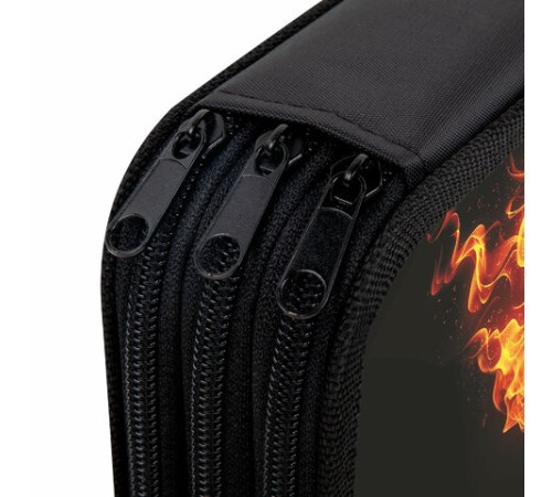 Пенал ЮНЛАНДИЯ, 3 отделения, картон с эффектом soft-touch, 19х11 см, 