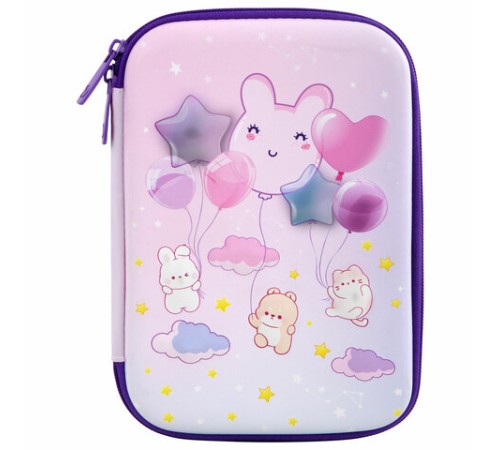 Пенал BRAUBERG KIDS большой удобный с откидной планкой, EVA, 22х15х4 см, 