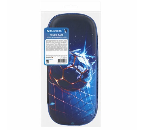Пенал BRAUBERG, 1 отделение, 1 откидная планка, EVA, 22х10х5 см, 