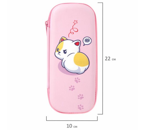 Пенал BRAUBERG, 1 отделение, 1 откидная планка, EVA, 22х10х5 см, 