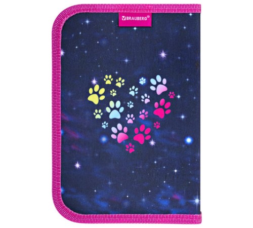 Пенал BRAUBERG, 1 отделение, полиэстер, 21х14 см, 