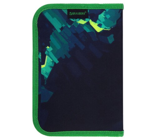 Пенал BRAUBERG, 1 отделение, 1 откидная планка, полиэстер, 21х14 см, 