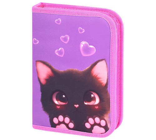 Пенал BRAUBERG, 1 отделение, 2 откидные планки, полиэстер, 21х14 см, 