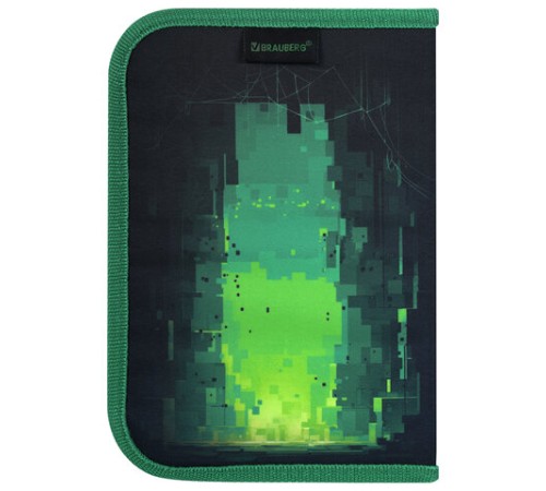 Пенал BRAUBERG, 1 отделение, 2 откидные планки, полиэстер, 21х14 см, 