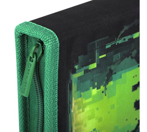 Пенал BRAUBERG, 1 отделение, 2 откидные планки, полиэстер, 21х14 см, 