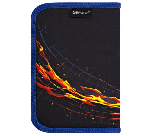 Пенал BRAUBERG, 1 отделение, 2 откидные планки, полиэстер, 21х14 см, 