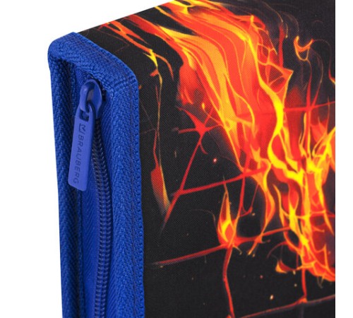 Пенал BRAUBERG, 1 отделение, 2 откидные планки, полиэстер, 21х14 см, 