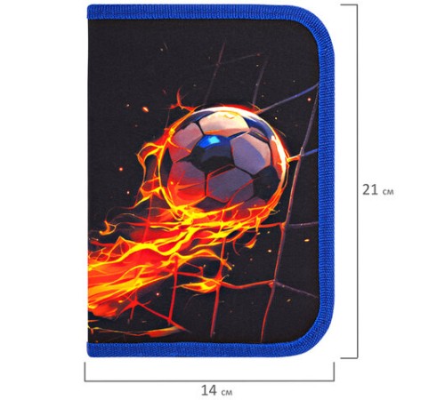 Пенал BRAUBERG, 1 отделение, 2 откидные планки, полиэстер, 21х14 см, 