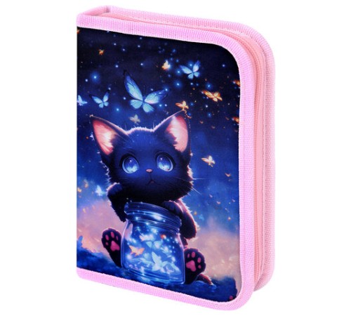 Пенал BRAUBERG с наполнением, 1 отделение, 1 откидная планка, 24 предмета, 21х14 см, 