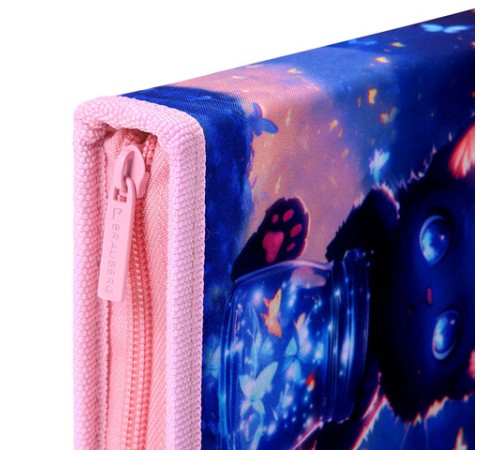 Пенал BRAUBERG с наполнением, 1 отделение, 1 откидная планка, 24 предмета, 21х14 см, 