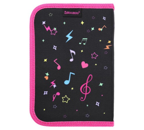 Пенал BRAUBERG с наполнением, 1 отделение, 1 откидная планка, 24 предмета, 21х14 см, 