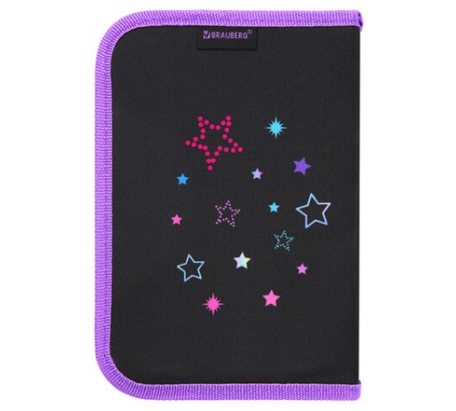 Пенал BRAUBERG с наполнением, 1 отделение, 1 откидная планка, 24 предмета, 21х14 см, 